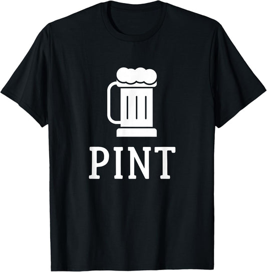 Pint Half Pint Matching Shirts Beer Glass Father's Day Gift T-Shirt - T-Shirt | Black