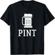 Pint Half Pint Matching Shirts Beer Glass Father's Day Gift T-Shirt - T-Shirt | Black
