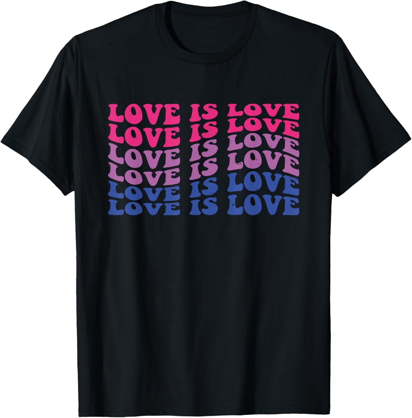 Love Is Love Bi Pride Subtle Bisexual T-Shirt - T-Shirt | Black