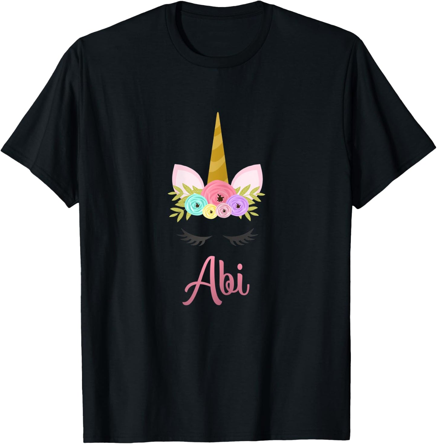 Abi Unicorn Girls T-Shirt - T-Shirt | Black