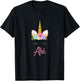 Abi Unicorn Girls T-Shirt - T-Shirt | Black