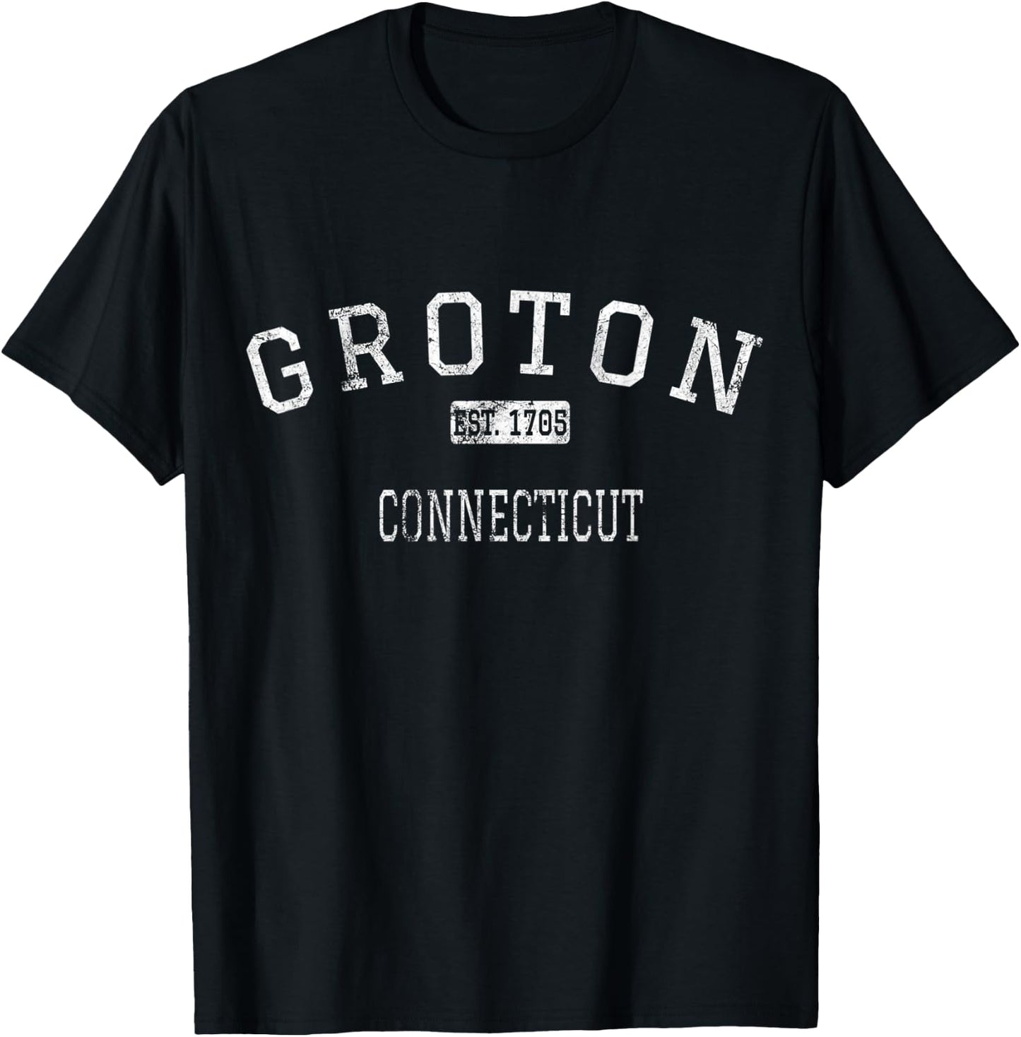 Groton Connecticut CT Vintage T-Shirt - T-Shirt | Black
