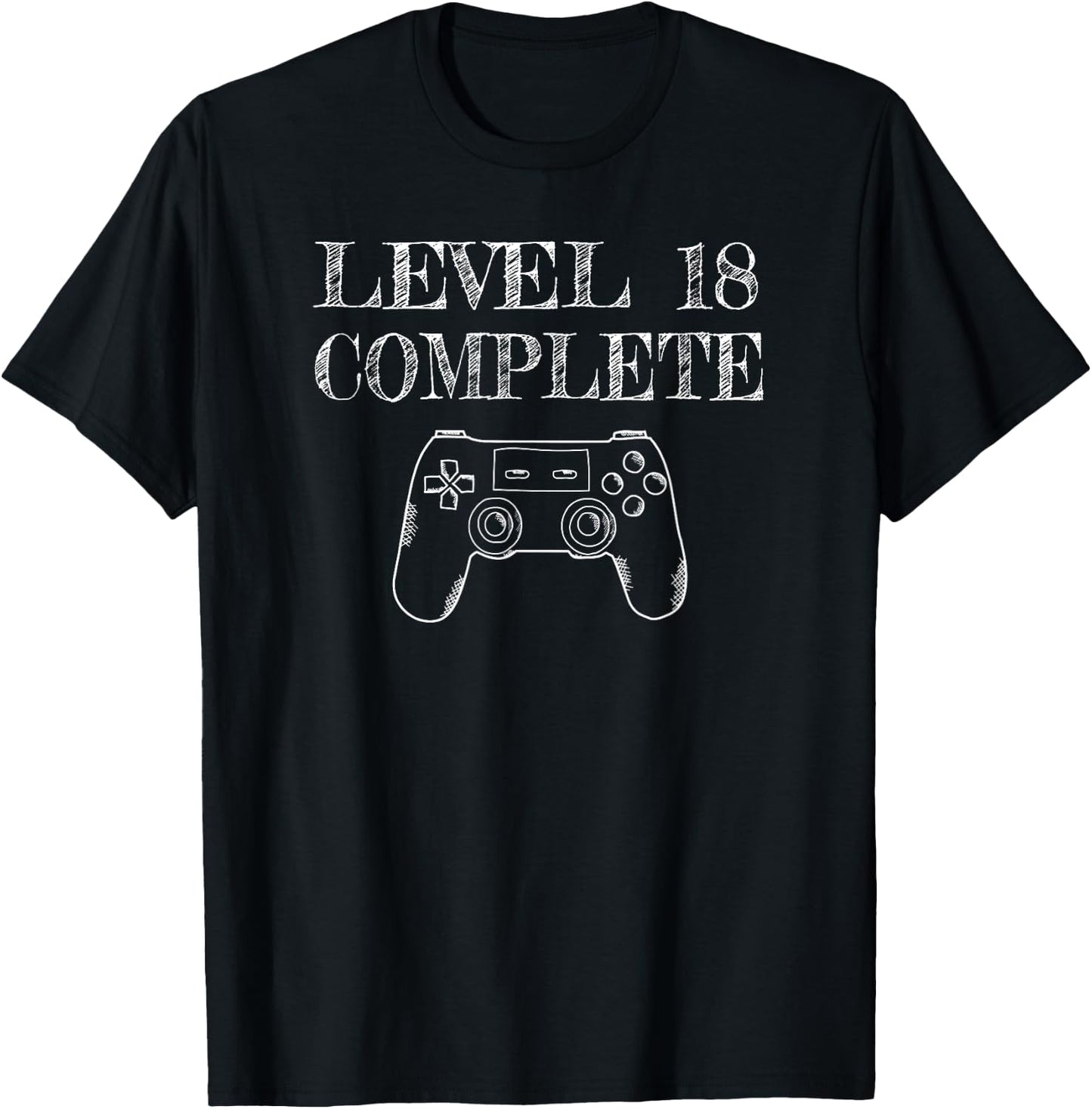 18th Birthday Shirt Gaming Level 18 Complete Men T-Shirt - T-Shirt | Black