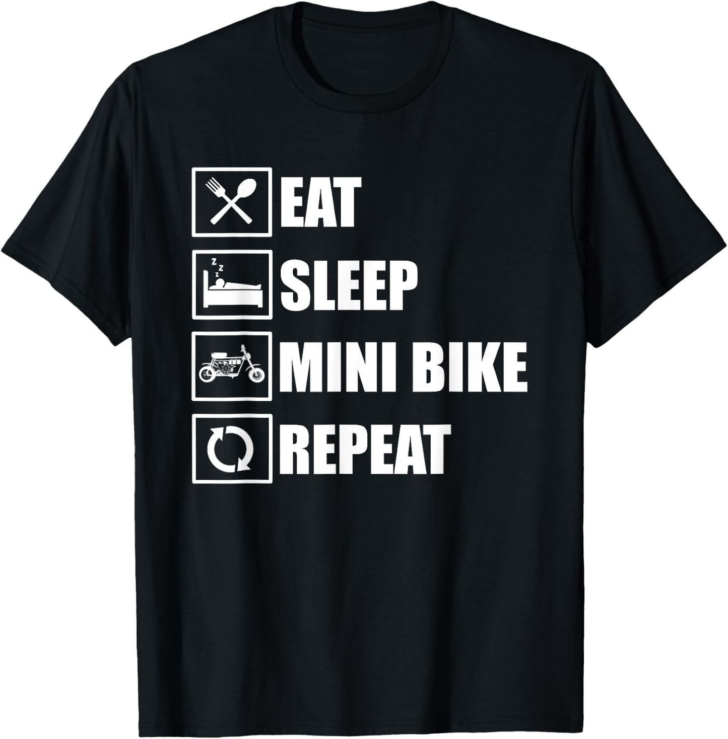 Funny Minibike Apparel Hemi Mini Bike Motorcycle Love T-Shirt - T-Shirt | Black