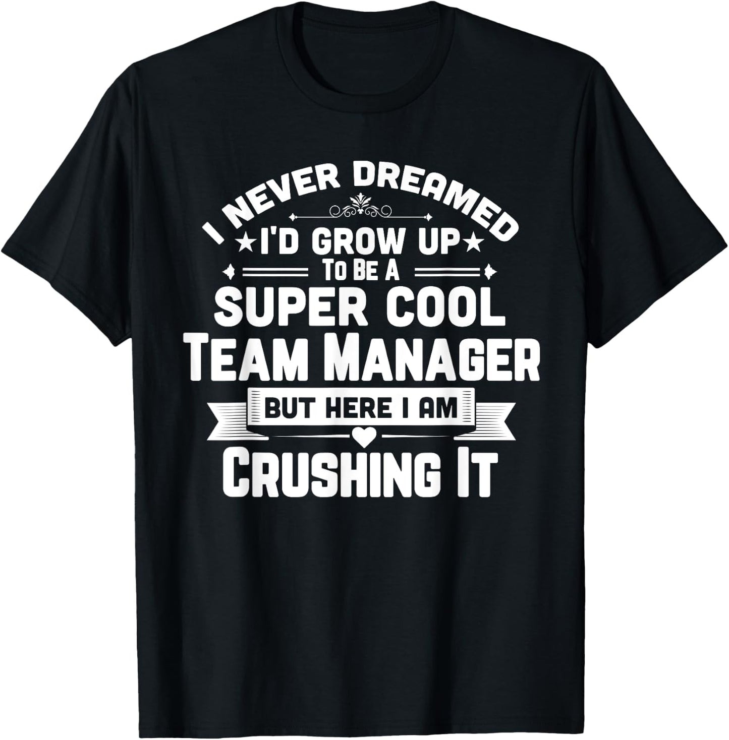 Super Cool Team Manager Funny Golf Swim Baseball Soccer T-Shirt - T-Shirt | Black
