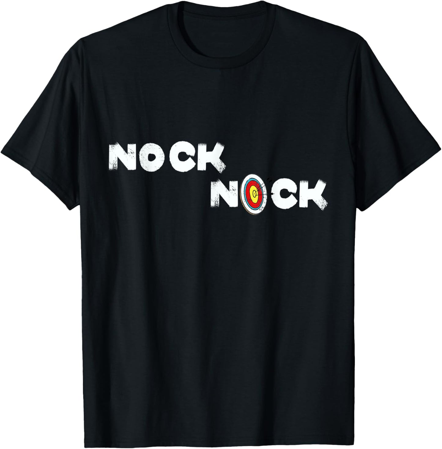 Nock Nock Funny Archery Target Archer T-Shirt - T-Shirt | Black