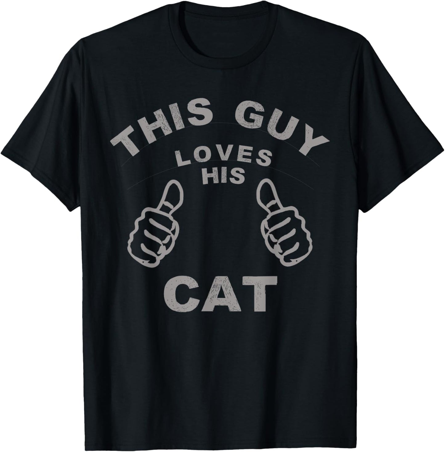 This Guy Loves His Cat Pet Owners Kitten Cat Dad Cat Man T-Shirt - T-Shirt | Black