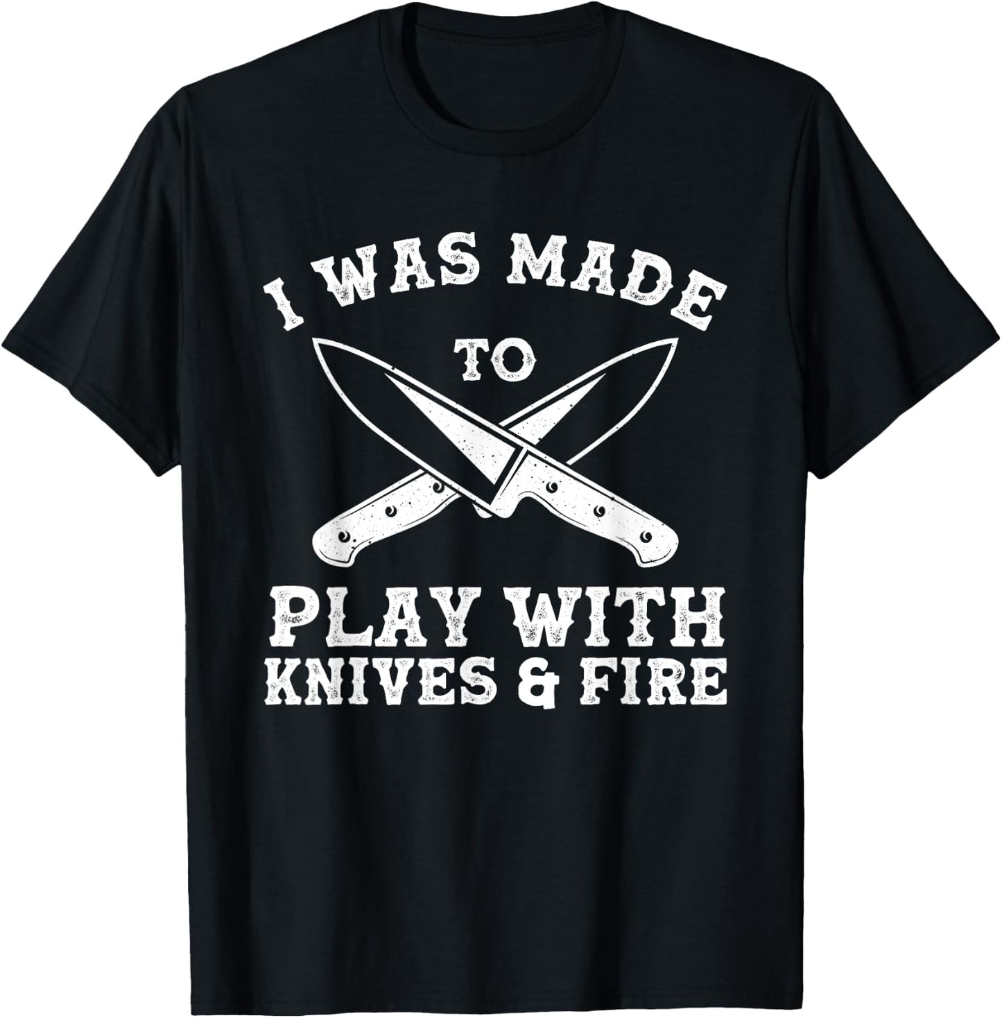 Funny Chef Design Women Chef Knife Kitchen Apparel T-Shirt - T-Shirt | Black