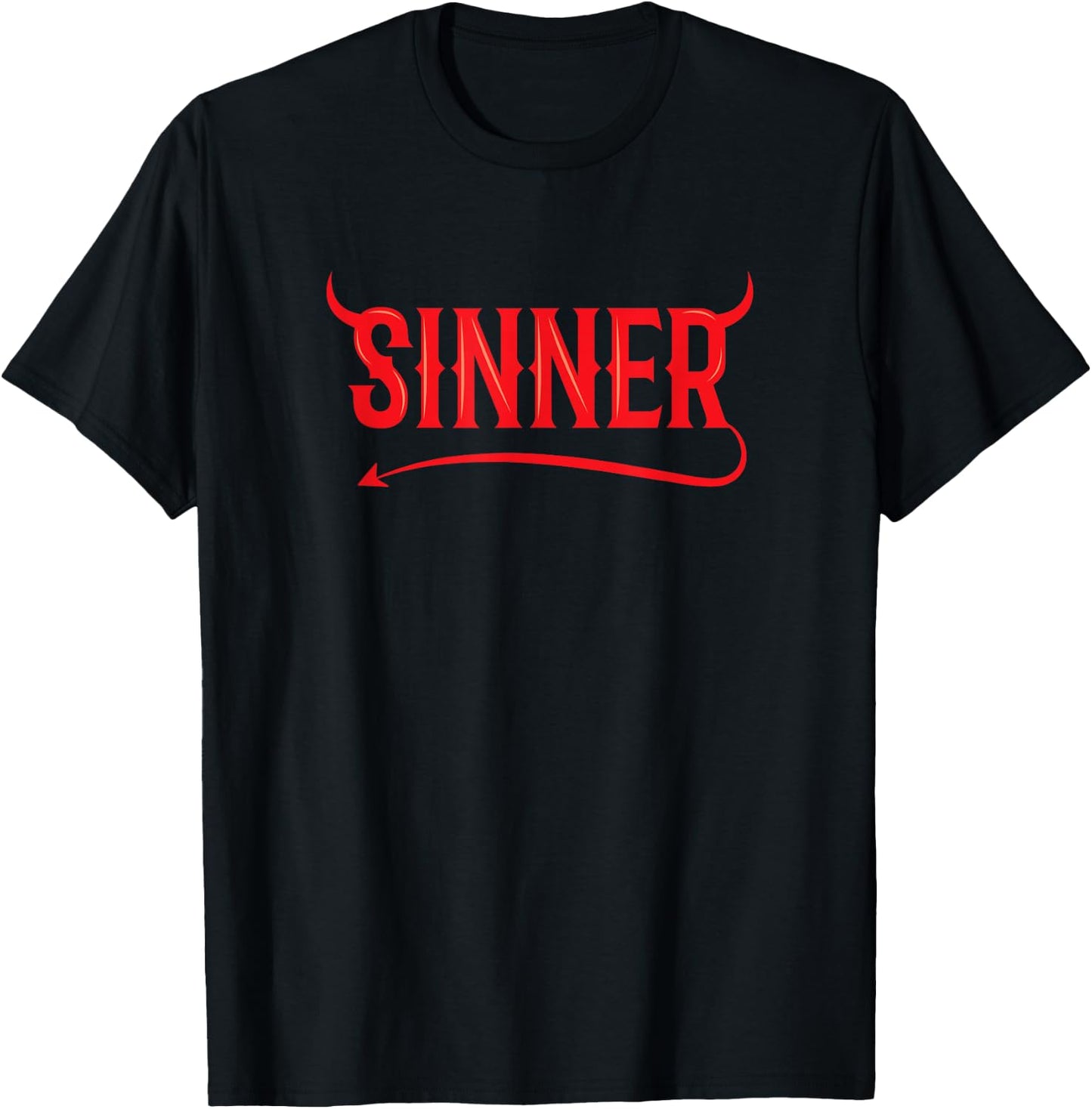 Sinner Outfit Matching Clothes Couple Gifts Funny Halloween T-Shirt - T-Shirt | Black