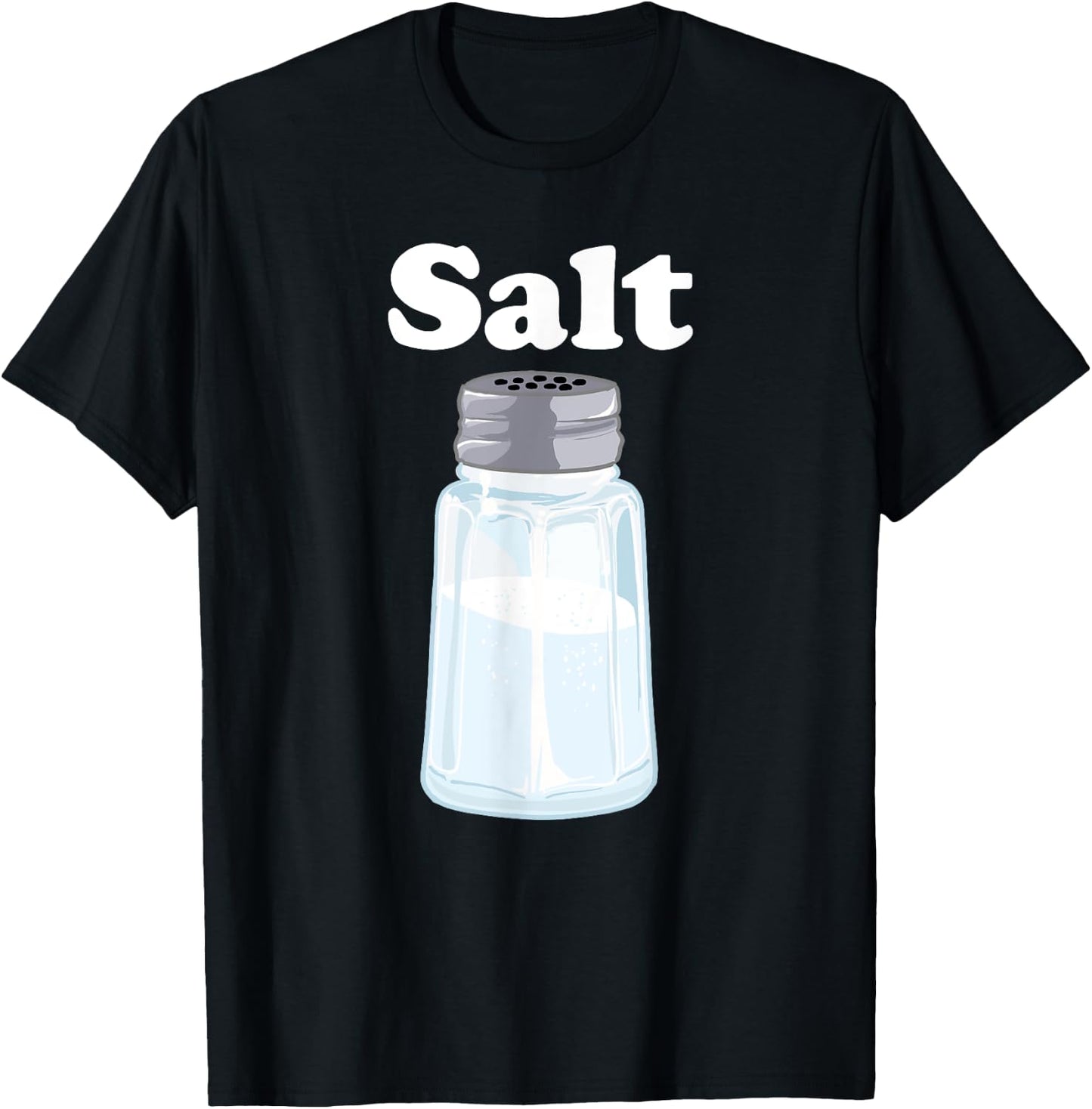 Salt for Salt and Pepper BFF Matching Halloween Costume T-Shirt - T-Shirt | Black