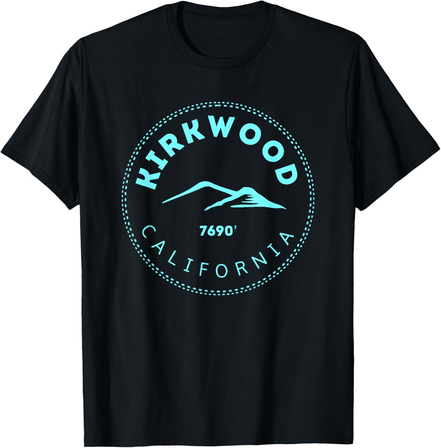 Kirkwood California Mountain Town - Elevated CA Skiing T-Shirt - T-Shirt | Black