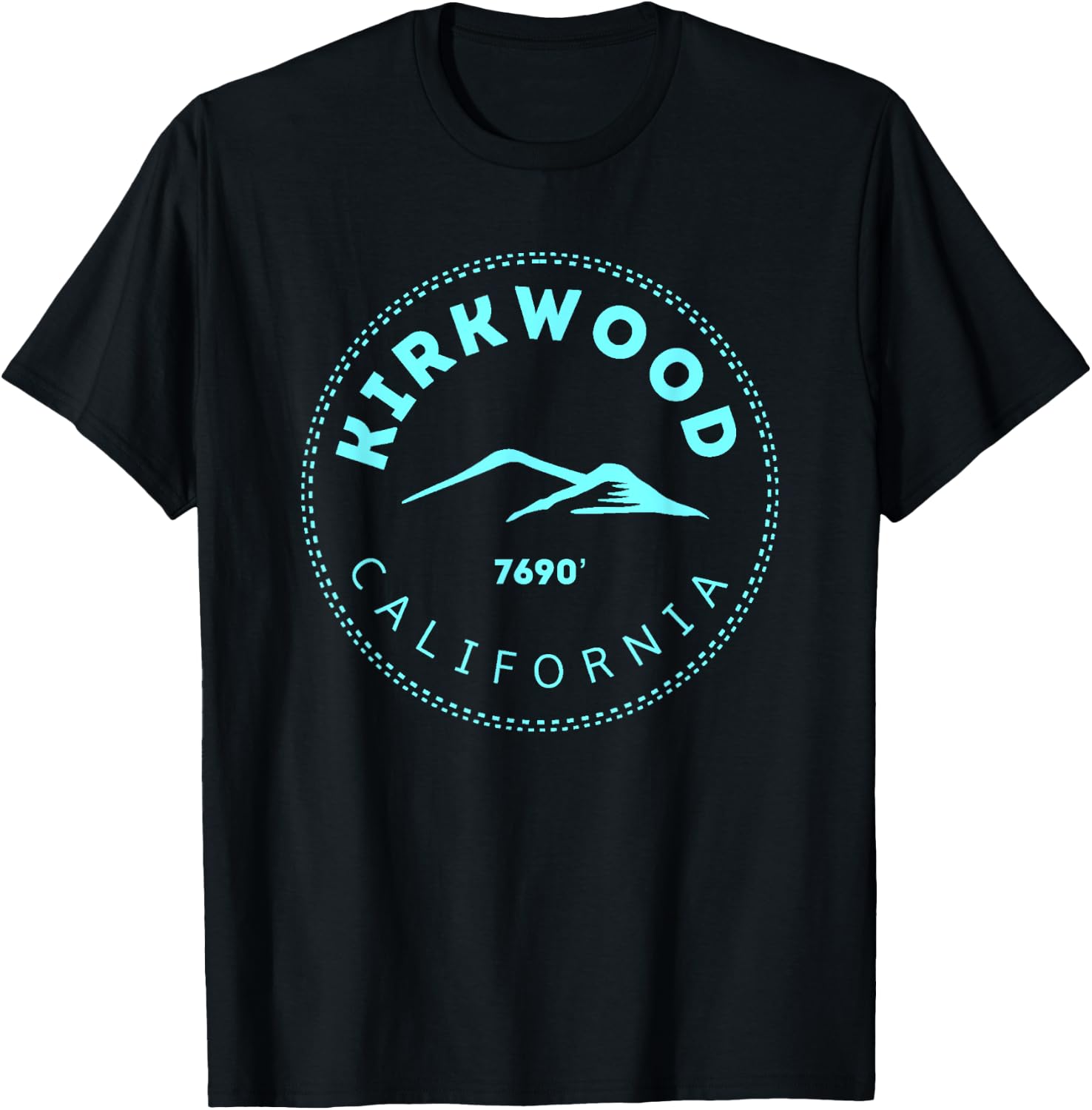 Kirkwood California Mountain Town - Elevated CA Skiing T-Shirt - T-Shirt | Black