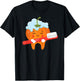 Tooth-brush Pumpkin Lazy DIY Halloween Costume Funny Dental T-Shirt - T-Shirt | Black