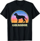 Goldador Vintage Sunset Dog Men Women Girls Kids T-Shirt - T-Shirt | Black
