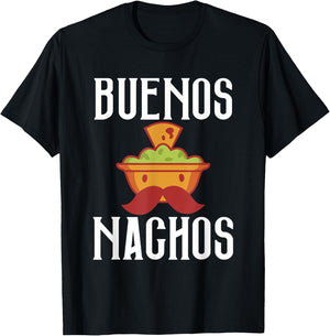 Buenos Nachos Snack Food Mexican T-Shirt - T-Shirt | Black