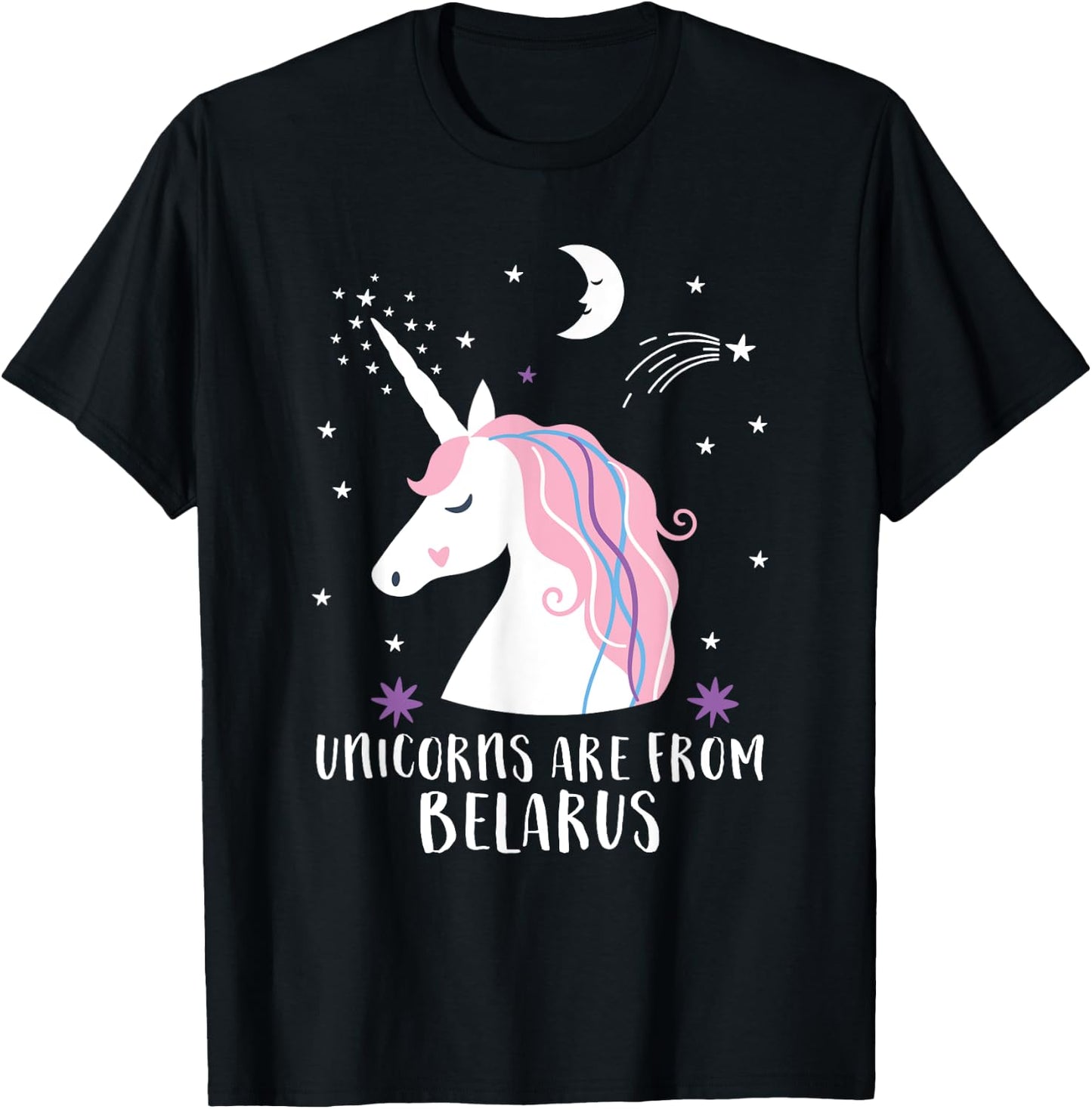 Unicorns Are From Belarus Funny Home Country Pride T-Shirt - T-Shirt | Black