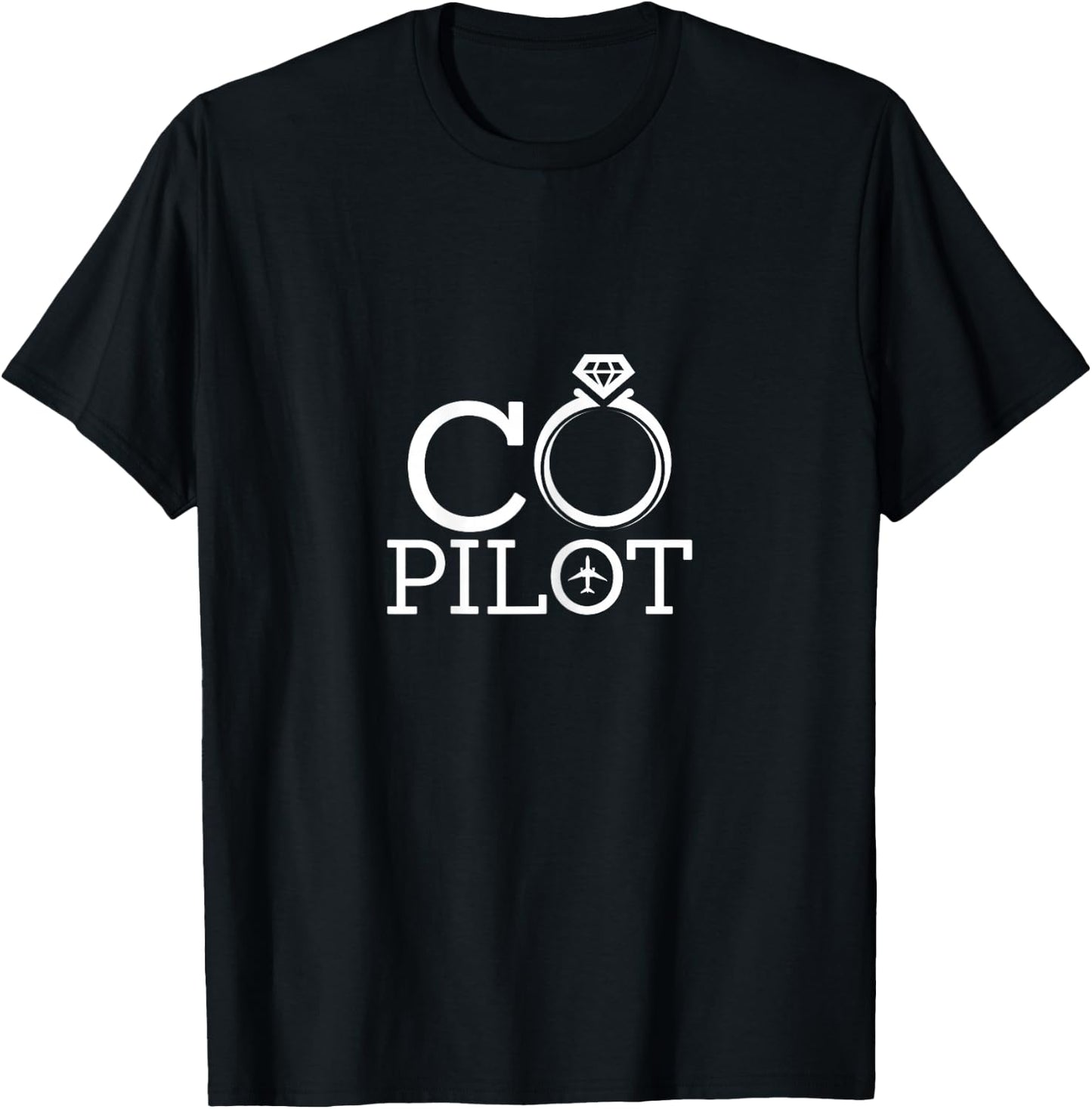 Pilot Wife Co Pilot Airplane Aviation Flying T-Shirt - T-Shirt | Black