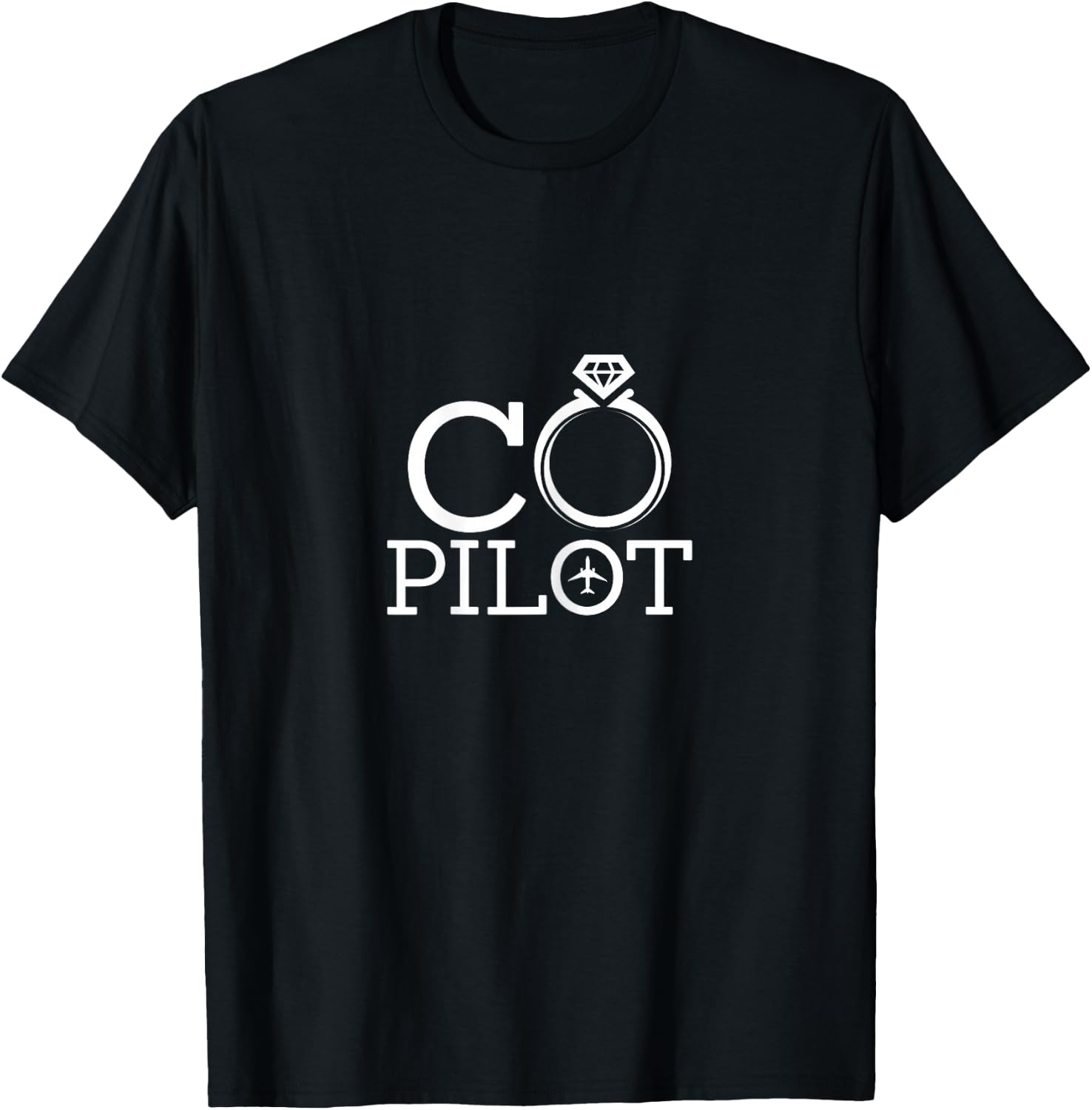 Pilot Wife Co Pilot Airplane Aviation Flying T-Shirt - T-Shirt | Black