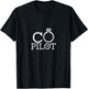 Pilot Wife Co Pilot Airplane Aviation Flying T-Shirt - T-Shirt | Black