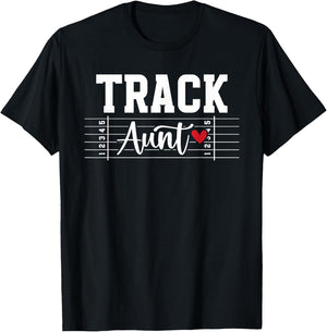 Track Aunt Proud Track And Field Aunt Track Auntie T-Shirt - T-Shirt | Black