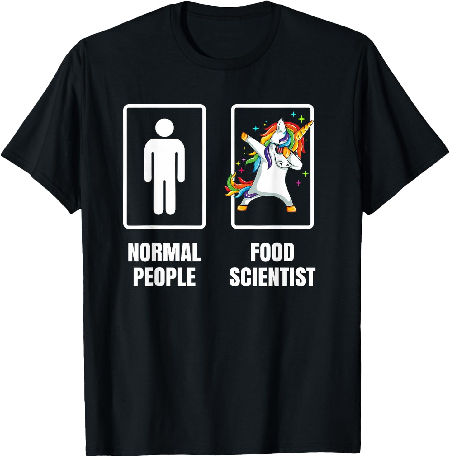 Dabbing Unicorn Food Scientist Science Microbiology Humor T-Shirt - T-Shirt | Black