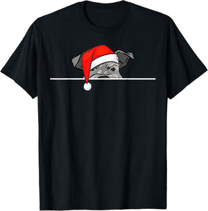 Miniature Schnauzer Dog Christmas T-Shirt - T-Shirt | Black