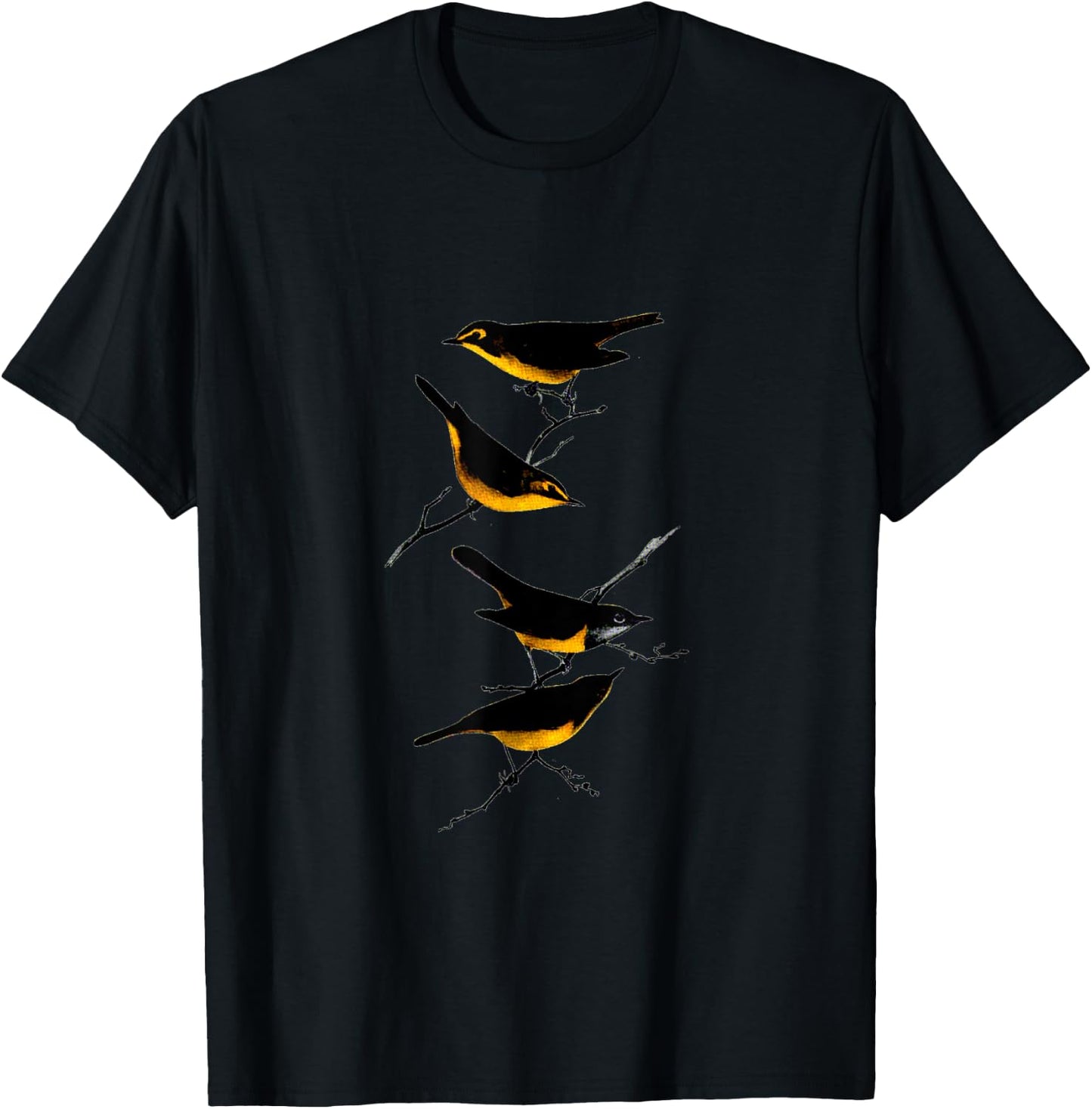 Kentucky and Connecticut Warbler T-Shirt - T-Shirt | Black