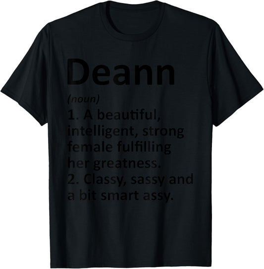 DEANN Definition Personalized Name Funny Christmas Gift T-Shirt - T-Shirt | Black
