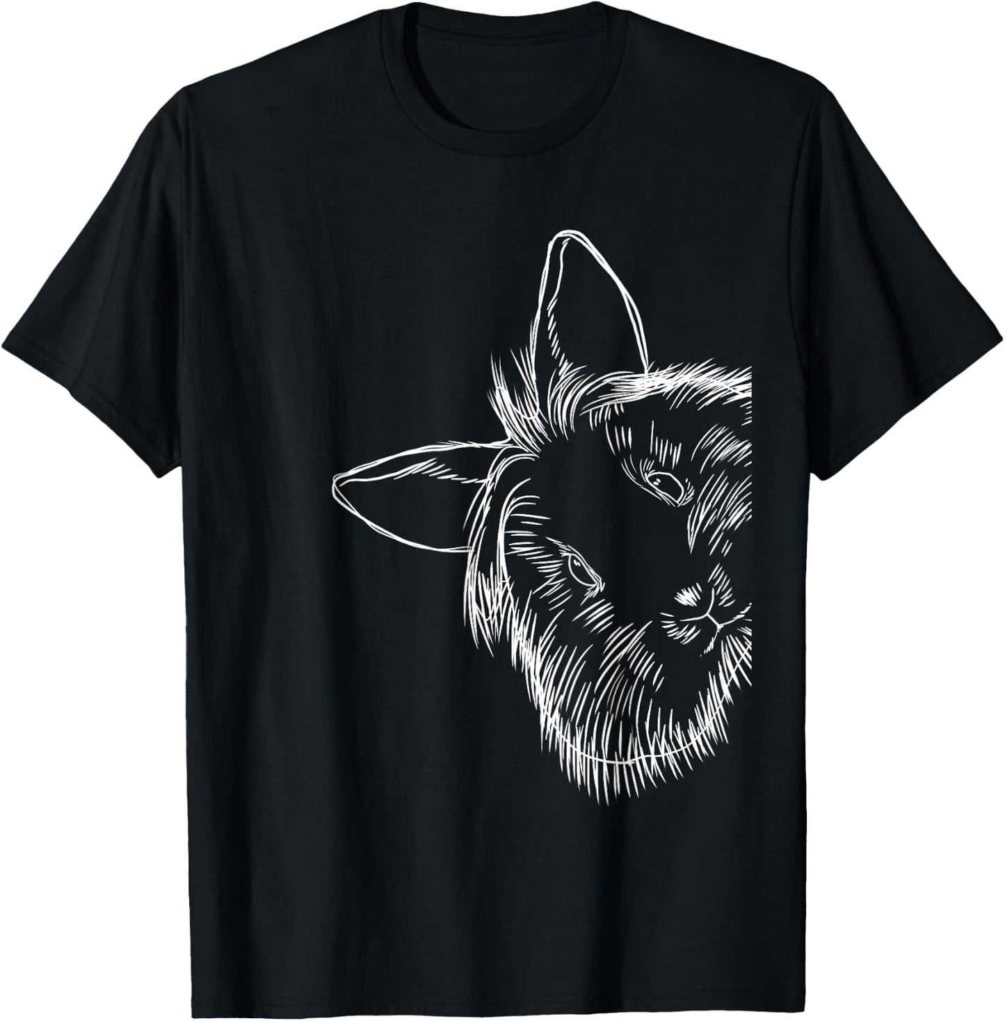 Funny Lionhead Rabbit T-Shirt - T-Shirt | Black