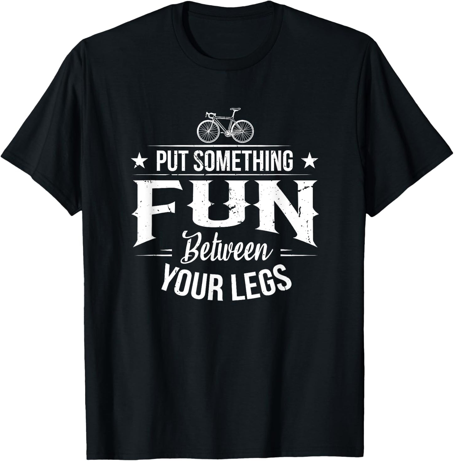 Put something fun between your legs for a biker biking T-Shirt - T-Shirt | Black