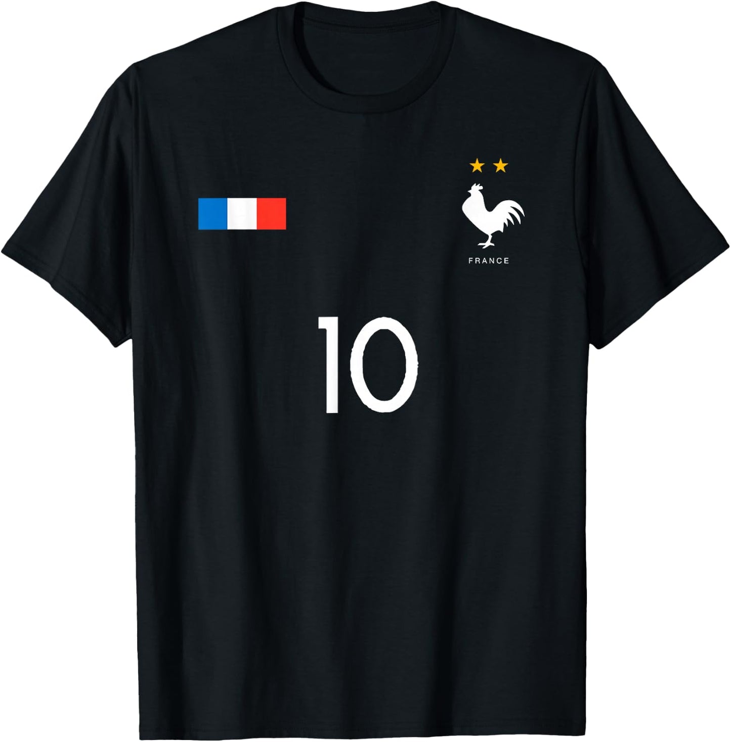 France Jersey Shirt 10 French Football Soccer Men Women Kids T-Shirt - T-Shirt | Black