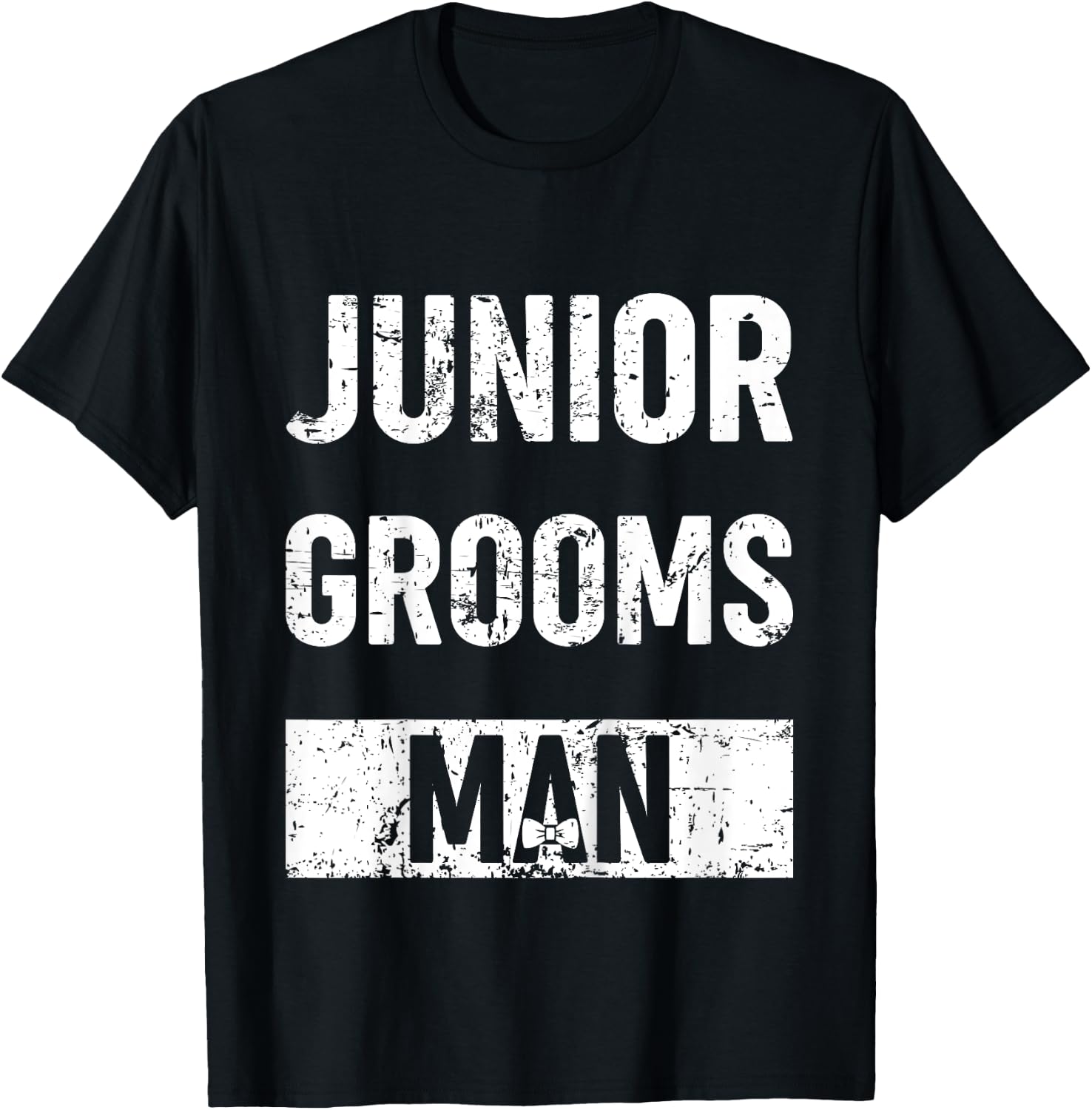 Kids Junior Groomsman Wedding Groom Gift Cute Little Party Man T-Shirt - T-Shirt | Black