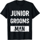 Kids Junior Groomsman Wedding Groom Gift Cute Little Party Man T-Shirt - T-Shirt | Black