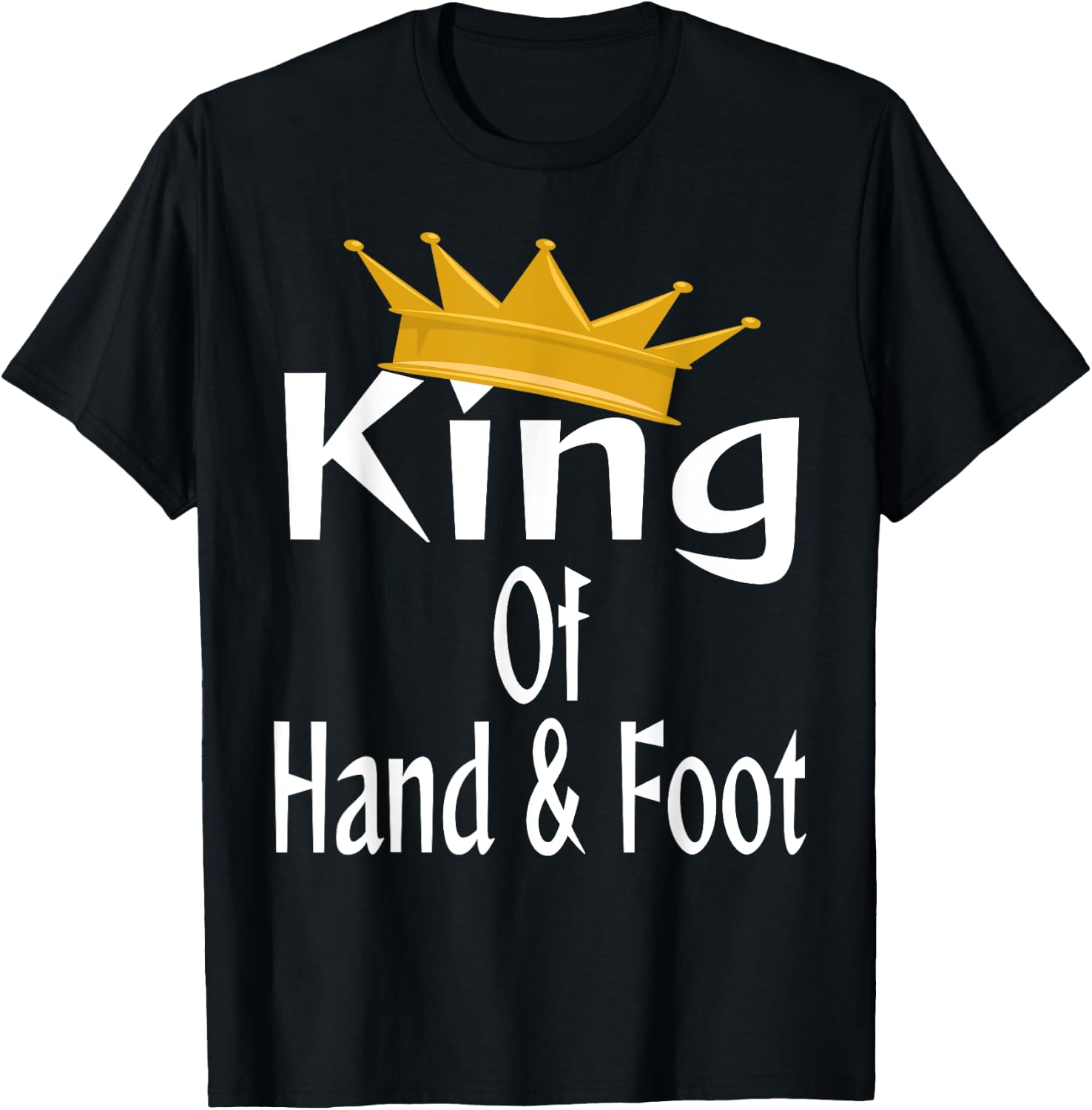 King Of Hand And Foot Card Game Player Winner Champion Crown T-Shirt - T-Shirt | Black