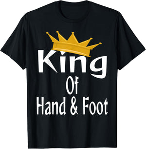 King Of Hand And Foot Card Game Player Winner Champion Crown T-Shirt - T-Shirt | Black