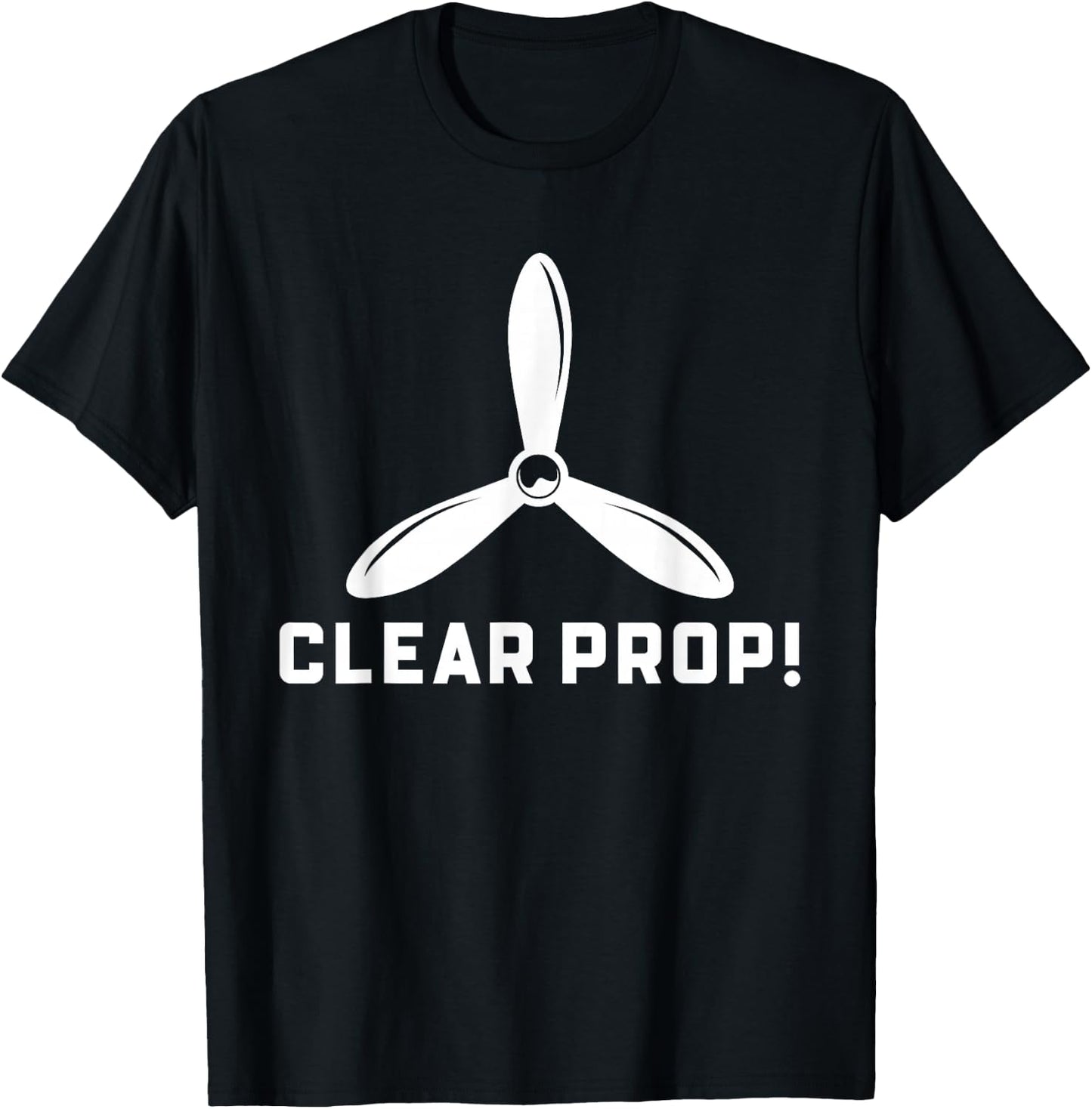 Clear Prop Airplane Aviation Funny Airplane Pilot T-Shirt - T-Shirt | Black