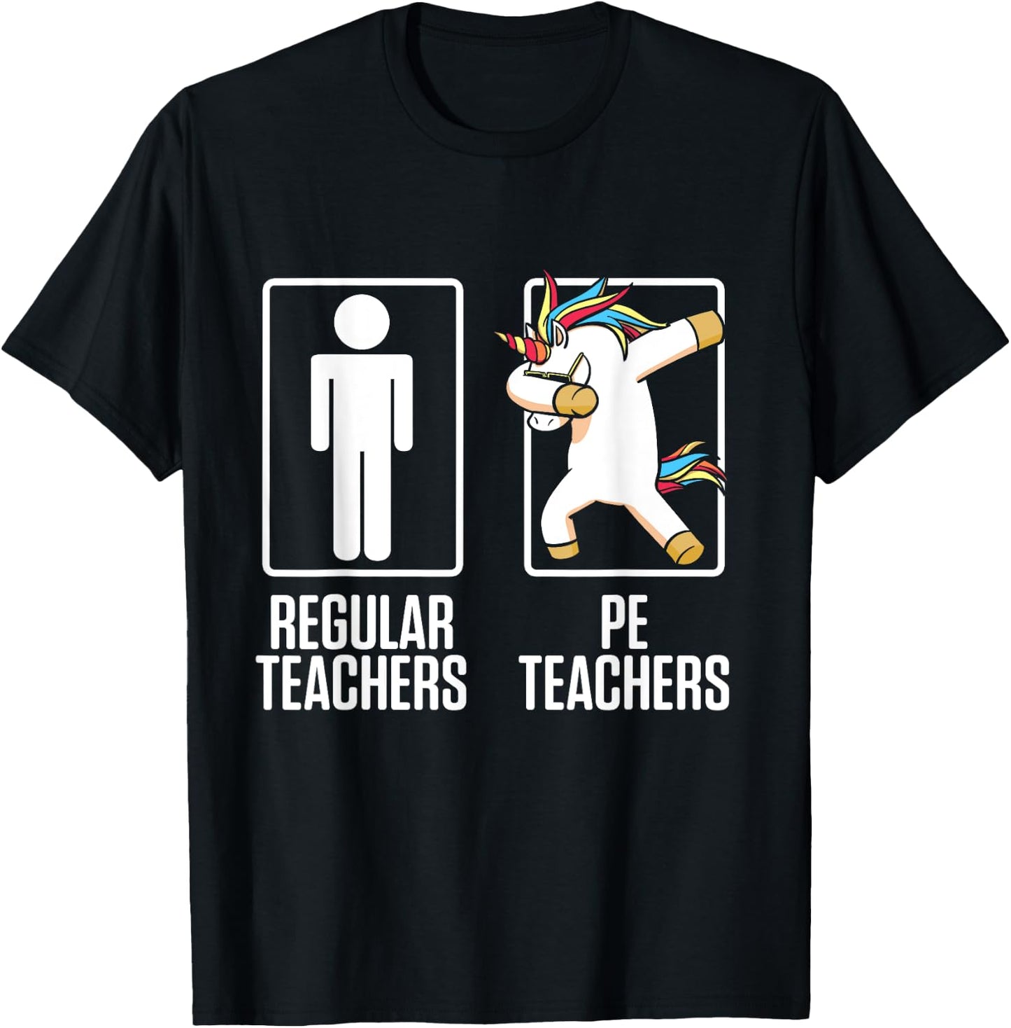 PE Physical Education Teacher Unicorn Gifts Men Women T-Shirt - T-Shirt | Black