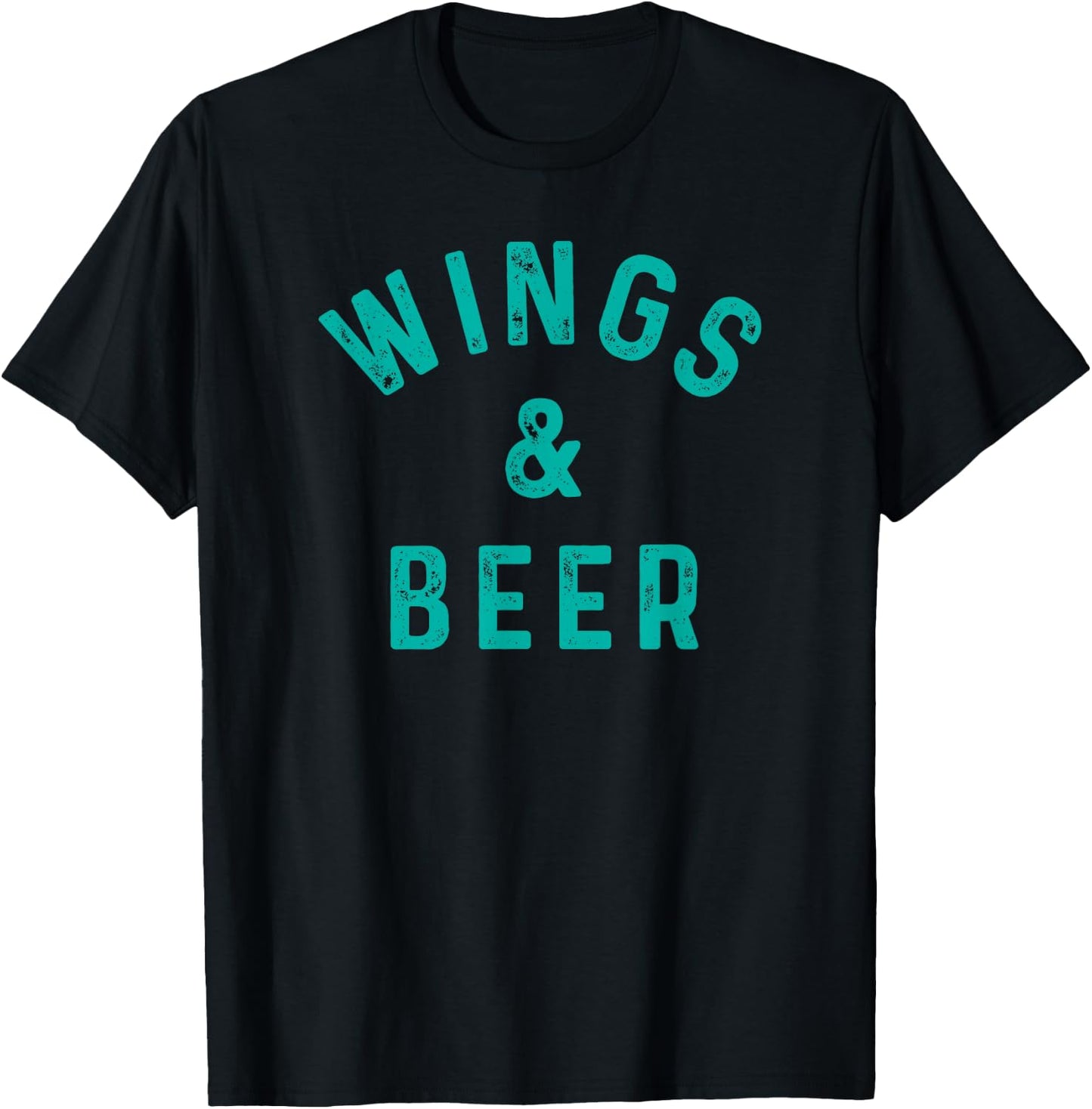Wings & Beer Funny Buffalo Chicken and Beer Drinker T-Shirt - T-Shirt | Black