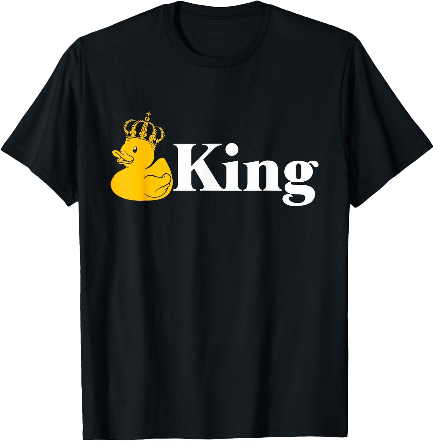 Rubber Duck Yellow Duck King T-Shirt - T-Shirt | Black