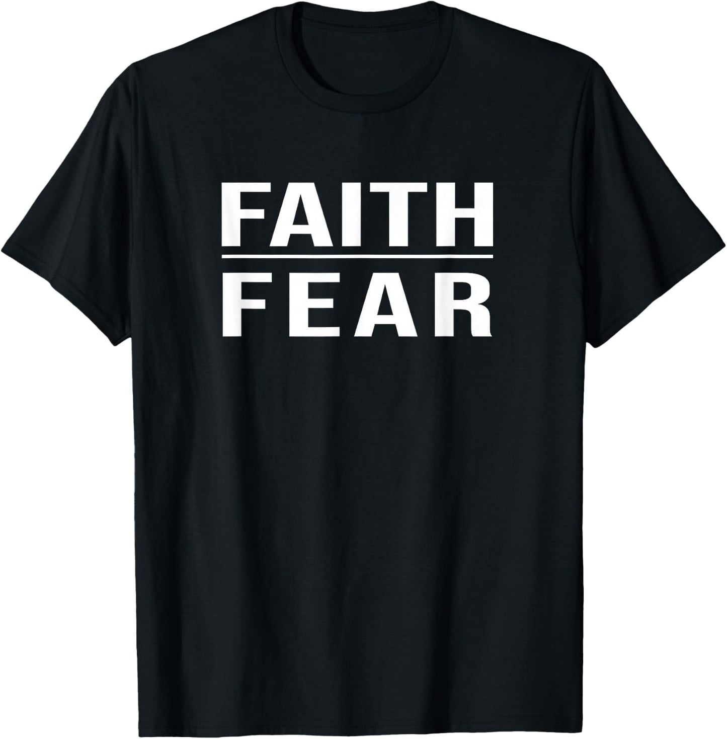 Faith Over Fear Christian Shirts Faith Based T-Shirt - T-Shirt | Black