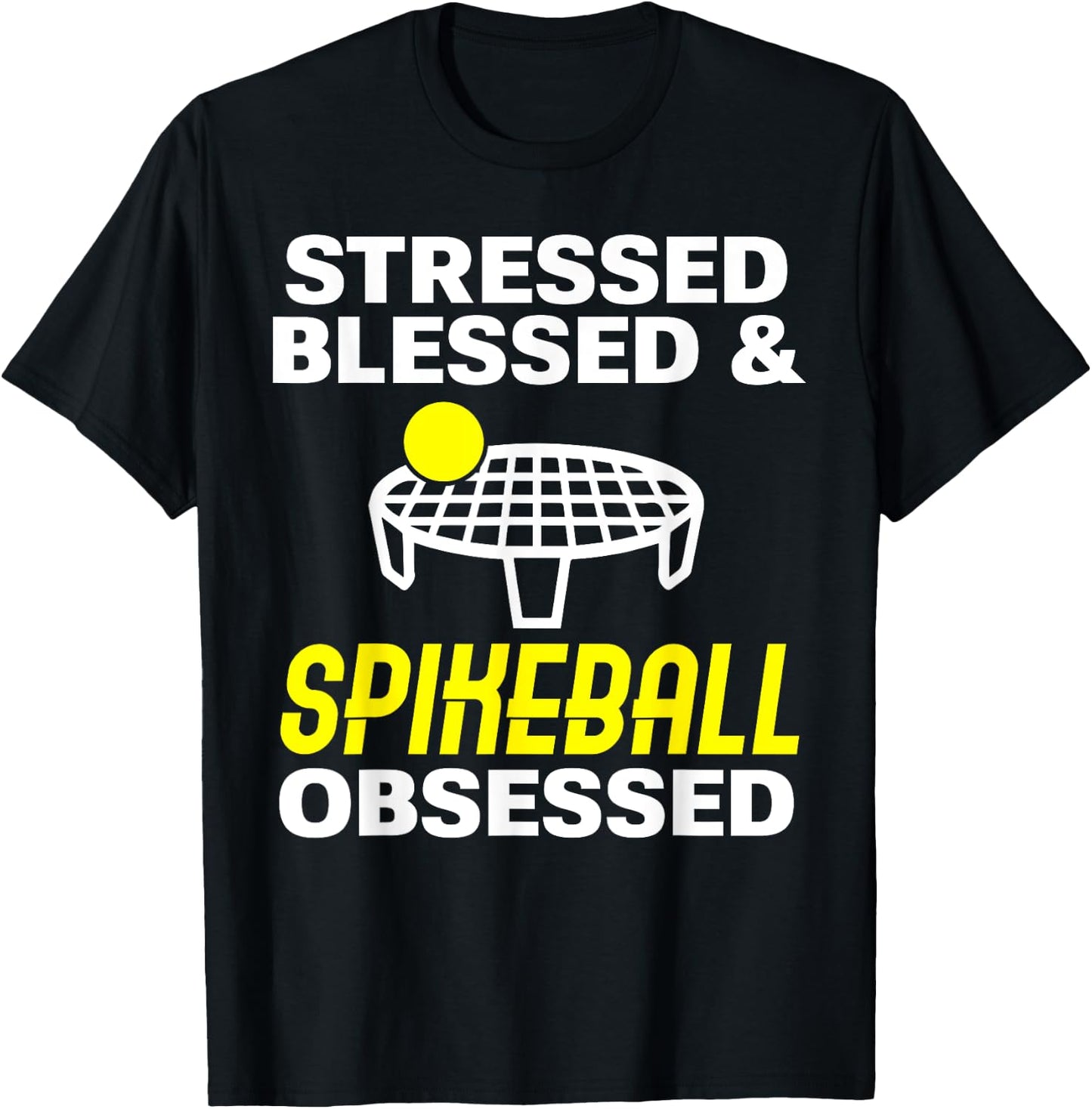 Spikeball game for backyard beach park indoor spike ball Men Women Girls Kids T-Shirt - T-Shirt | Black