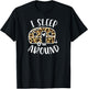 I Sleep Around Funny Cheetah Camper Camping Adventure T-Shirt - T-Shirt | Black