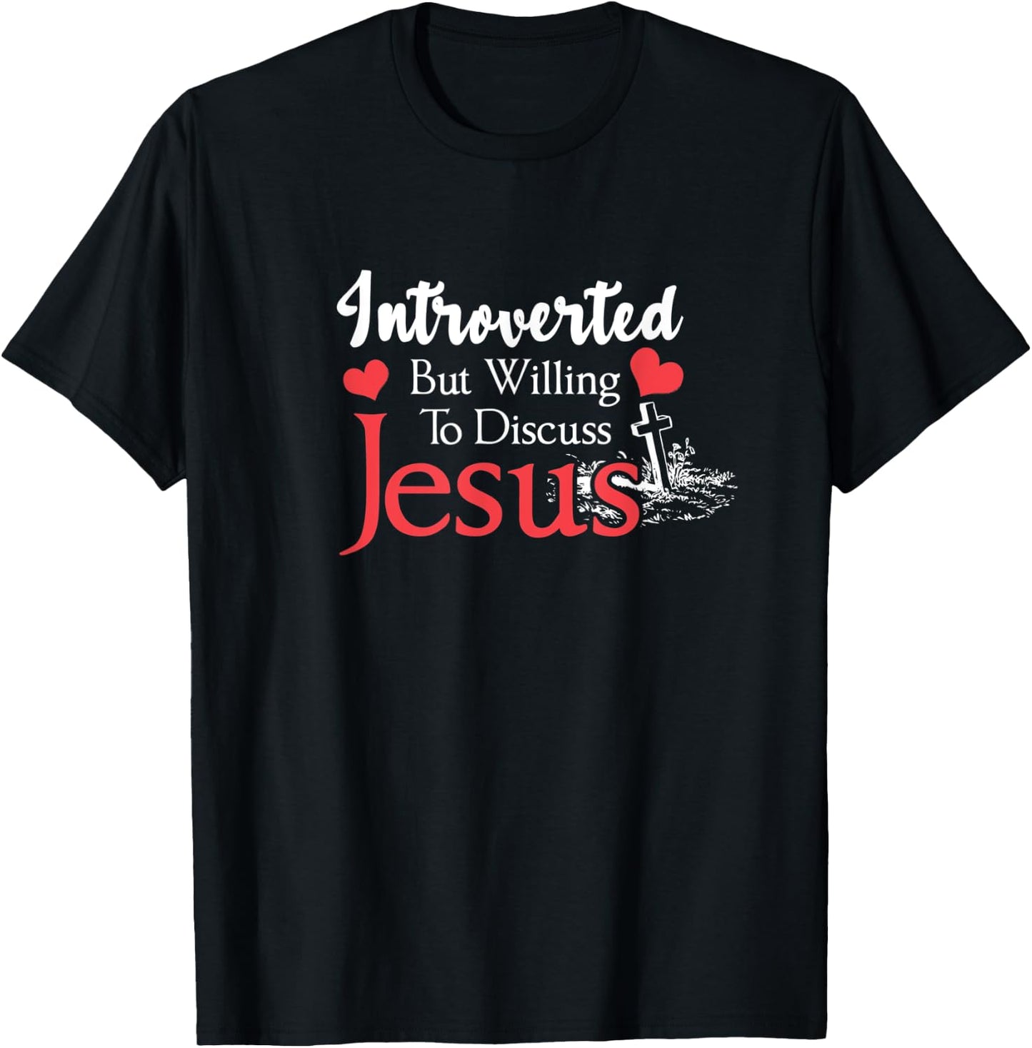 Introverted But Willing To Discuss Jesus Introvert vintage T-Shirt - T-Shirt | Black
