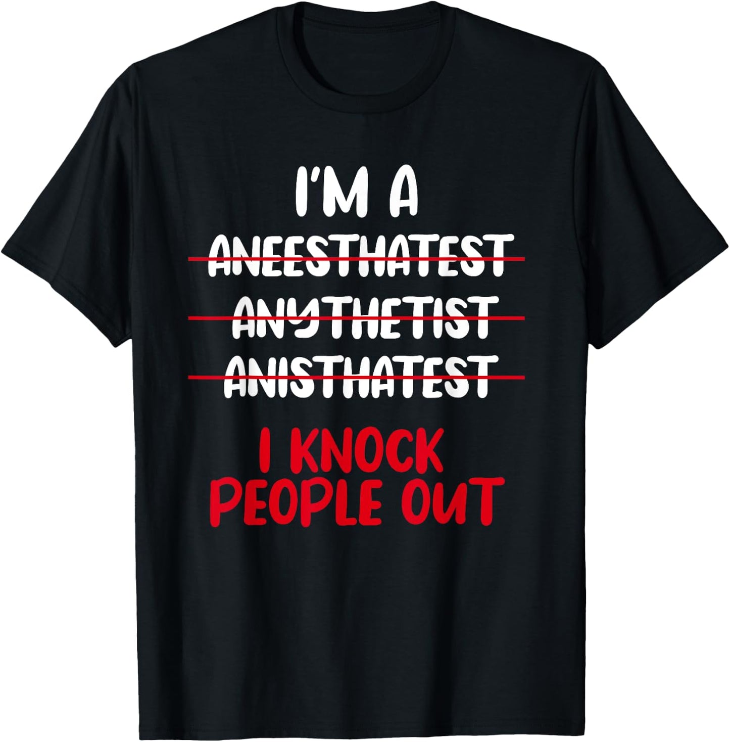Anesthesiologist Anaesthetist Anaesthesiologist Anesthesia T-Shirt - T-Shirt | Black