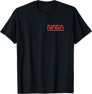 Nasa Officially Licensed Nasa Worm Logo T-Shirt - T-Shirt | Black