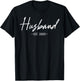 Husband Est 2026 Just Married Man's Wedding Couples Matching T-Shirt - T-Shirt | Black