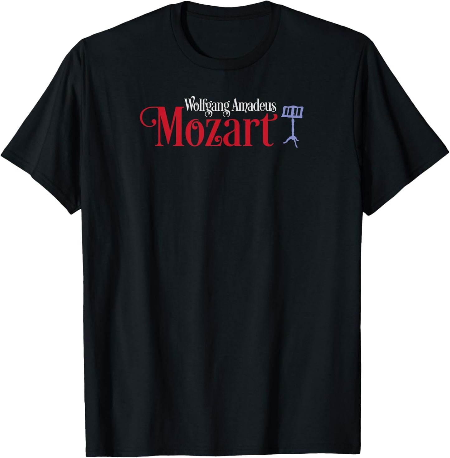 Wolfgang Amadeus Mozart Musician Music Stand T-Shirt - T-Shirt | Black