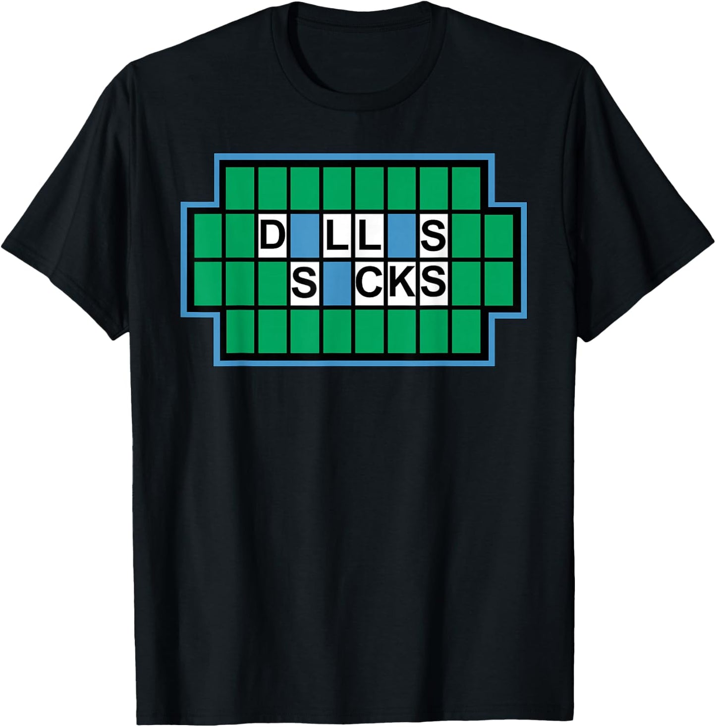 Miftees Dallas Sucks - I Hate Dallas Shirt - Men's Black Cotton Polyester Blend Classic Fit Short Sleeve - Small T-Shirt - T-Shirt | Black