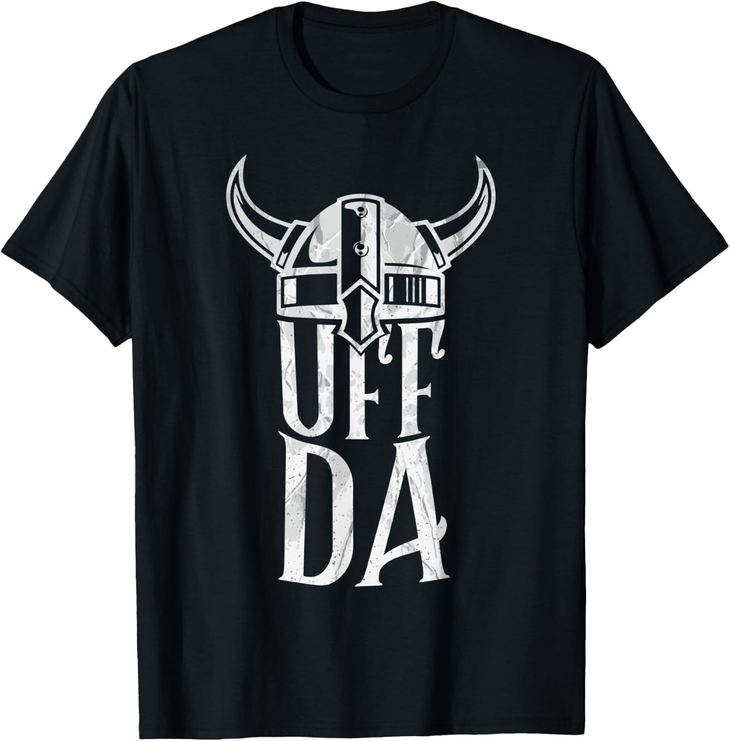 Funny Scandinavian Uff Da popular Nordic Quotes and Sayings T-Shirt - T-Shirt | Black