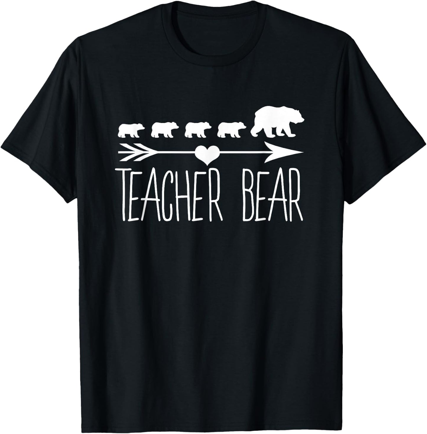 Teacher Bear For Educators - Teacher Appreciation T-Shirt - T-Shirt | Black